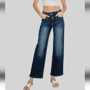 Petra 153 Crop Bootcut High-Rise Distressed Jeans